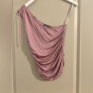 Express Mauve One-Shoulder Top